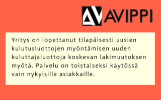 Avippi.fi ilmoitus