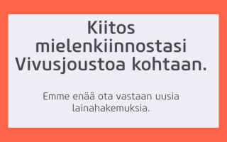 Vivusjousto.fi ilmoitus